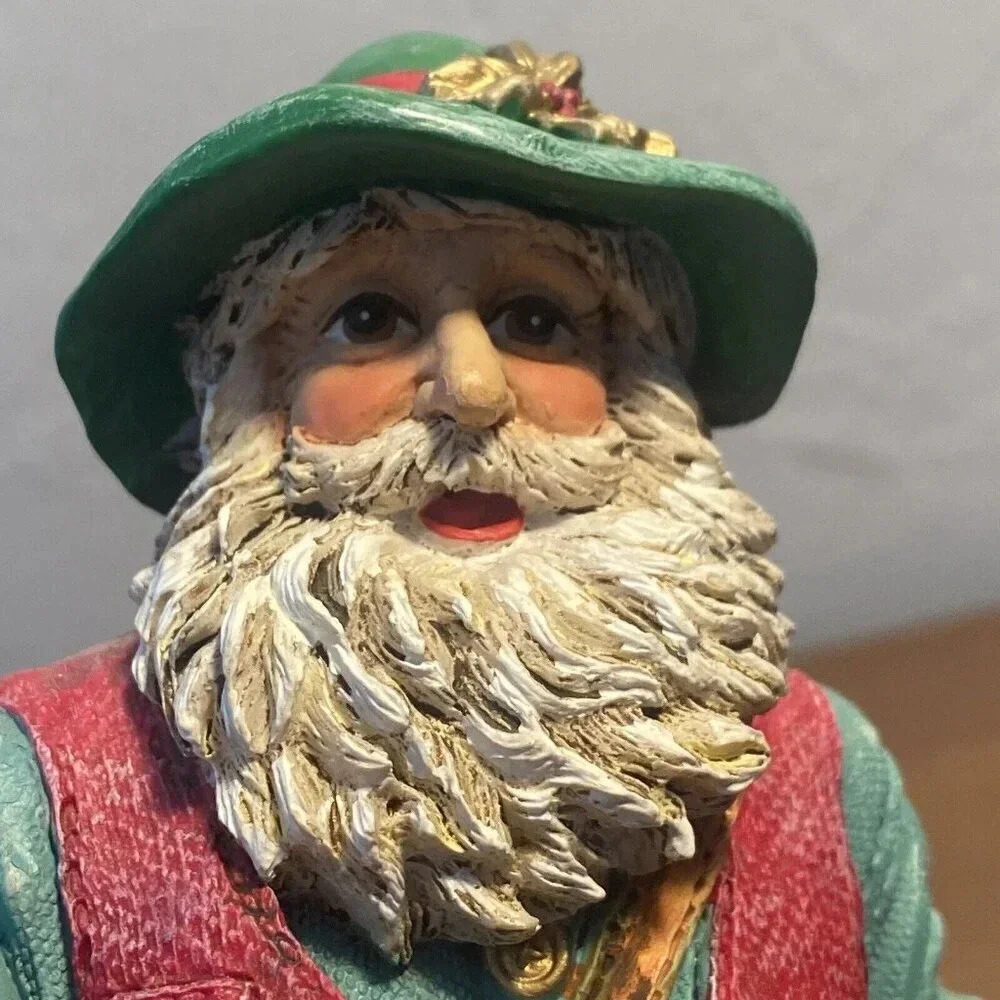 Vintage 1990's Fly Fishing Santa Jaimy 10in Resin Figurine with Big Catch - Picture 13 of 16